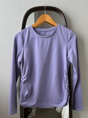Long Sleeve Athletic Tee in Lavender